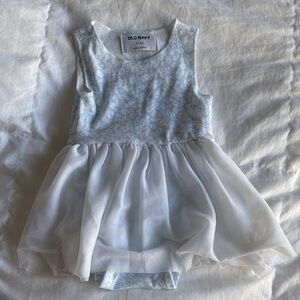 Old Navy Light Blue and White Baby Dress